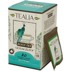 Tealia Ceylon Black (20 Pyramid Envelope Sachets) 40g